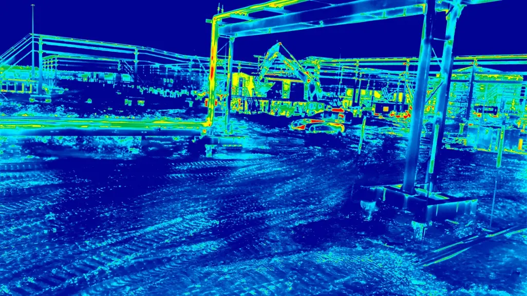Termograma de instalação industrial